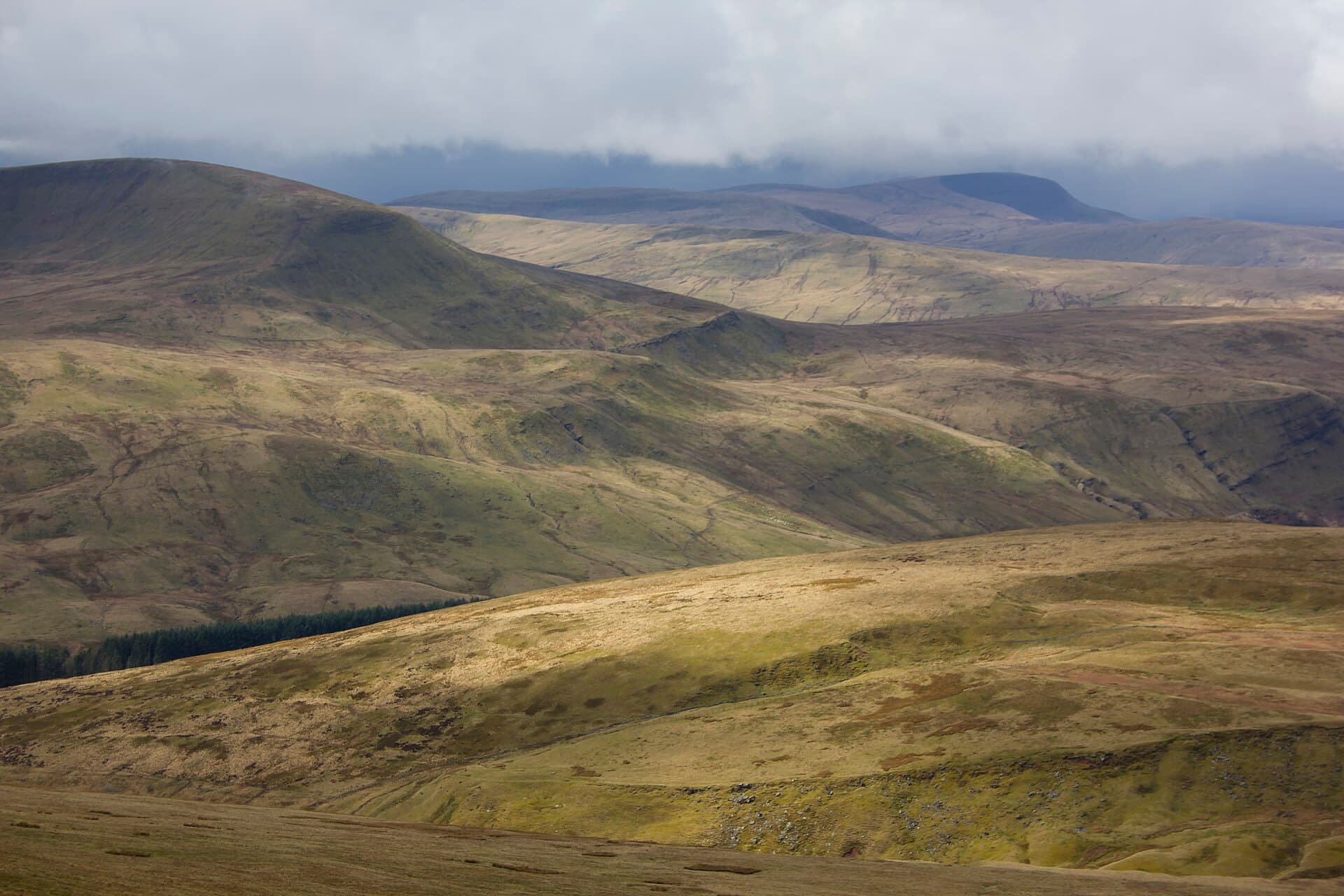 The view across the Brecon Beacons